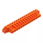 Gniazdo THT Pin lutowniczy 0,6 x 1,0 mm konstrukcja kątowa, pomarańczowa 232-275/031-000