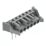 Gniazda do złączek listwowych Piny 0,6 x 1 mm konstrukcja kątowa, szara 232-236/005-000/039-000