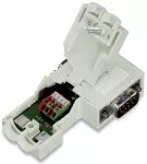 Wtyk PROFIBUS z wtykiem D-Sub 9-bieg., jasnoszary 750-972