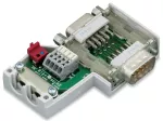 Wtyk PROFIBUS z wtykiem i gniazdem D-Sub 9-bieg., jasnoszary