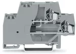 Złączka do zabudowy elementów 2-piętrowe ze ścianką końcową, szara 280-944/281-592