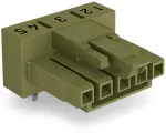 Gniazdo do płytek drukowanych konstrukcja kątowa 5-bieg., jasnozielone 890-865/011-000