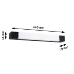 Oprawa ścienna nad lustro QUASAR LED 7,5W 3000K 600lm 440mm IP44 230V czarny / metal