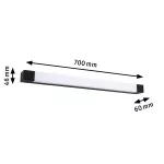Oprawa ścienna nad lustro QUASAR LED 11,2W 3000K 900lm 700mm IP44 230V czarny / metal