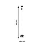 PAULMANN Oprawa zwieszana URail Capsule II 6W DIM 4000K czarny mat/chrom 230V