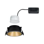 PAULMANN Oprawa do wbudowania COLE COIN LED 3-STEP DIM 1x6W 470lm 2700K IP44 230V czarny / złoty-matowy