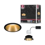 PAULMANN Oprawa do wbudowania COLE COIN LED 3-STEP DIM 1x6W 470lm 2700K IP44 230V czarny / złoty-matowy