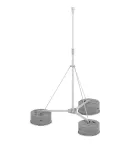 Maszt na trójnogu klatkowy izolownany H=2000mm, Vmax=143km/h TYP AN-520A/ALS/3x2P