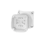KF 0200 H Puszka do inst. zewn., szara, IP 66/IP 67, 93x93x62, bez przetłoczeń, bez zacisków