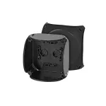 KF 0400 C Puszka do inst. zewn., czarna, IP 66/IP 67, 104x104x70, bez przetłoczeń, bez zacisków