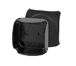 KF 0600 C Puszka do inst. zewn., czarna, IP 66/IP 67, 130x130x77, bez przetłoczeń, bez zacisków