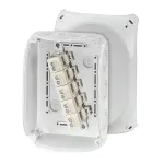 KF 1010 G Puszka do inst. zewn., szara, IP 66/IP 67, 180x130x77, z zac. 5-bieg., 10 mm2, Cu