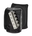 KF 1616 B Puszka do inst. zewn., czarna, IP 66/IP 67, 210x155x92, z zac. 5-bieg., 16 mm2, Cu