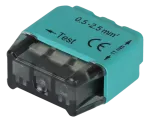 Łącznik bezśrubowy, wtykany, zielony 3x0,5-2,5mm2, 450VAC, max. 16A