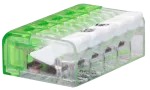Łącznik bezśrubowy otwierany, przeźroczysty 0,2-2,5mm2, 24A, 450VAC 5P