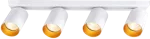 Reflektor sufitowy, regulowany, biały ze złotym odbłyśnikiem 100-240VAC, 50Hz, 4xGU10, max.4x35W