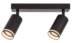 Reflektor sufitowy, regulowany, czarny 100-240VAC, 50Hz, 2xGU10, max.2x35W