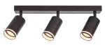 Reflektor sufitowy, regulowany, czarny 100-240VAC, 50Hz, 3xGU10, max.3x35W