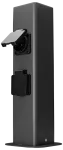 Ogrodowy słupek zasilający z gniazdem typu SCHUKO, antracyt 2xSCHUKO, max.16A, 250VAC, 2600W, 3x1,5mm2, H05VV-F, IP54