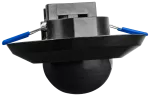 Czujnik obecności, czarny 230V, 50Hz, 360°, 1000W, 1-20m, 10s-30min, 3-2000lux, IP44