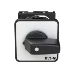 T0-1-15434/EZ Przełącznik zasilania, Styki: 2, z samopowrotem z HAND, 20 A, tabliczka: HAND0-AUTO, 45 °, z samopowrotem/bez samopowrotu, montaż natablicowy 22,3 mm, pokrętło czarne bez możliwości blokady