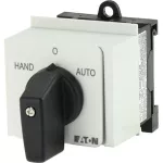 T0-1-15431/IVS Przełącznik zasilania, Styki: 2, 20 A, tabliczka: HAND-0-AUTO, 45 °, bez samopowrotu, montaż na szynę TH, pokrętło czarne bez możliwości blokady