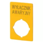 M22-XZK-PL99 Szyld do przycisków awaryjnych PL