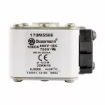 170M5566 Wkładka szybka, 1000 A, AC 690 V, size 2, 61 x 77 x 51 mm, aR, IEC, UL, wskaźnik K, flush end, 16 UNC
