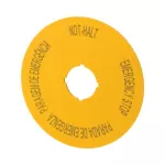 M22-XAK12 Szyld do przycisków awaryjnych DE, GB, E, POR