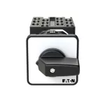 T0-6-8370/EZ Przełącznik zasilania, Styki: 12, 20 A, tabliczka: 1-2, 90 °, bez samopowrotu, montaż natablicowy 22,3 mm, pokrętło czarne bez możliwości blokady