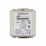 170M3414 Wkładka szybka, 160 A, AC 690 V, compact size 1, 45 x 59 x 51 mm, aR, IEC, UL