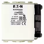 170M5960 Wkładka szybka, 700 A, AC 1000 V, size 2, 59 x 77 x 75 mm, aR, IEC, UL, wskaźnik K, flush end, M10