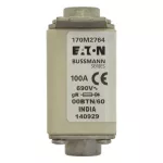 170M2764 Wkładka szybka, 100 A, AC 690 V, rozmiar 00, 30 x 62 x 64 mm, aR, IEC, pojedynczy wskaźnik