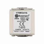 170M3416 Wkładka szybka, 250 A, AC 690 V, compact size 1, 45 x 59 x 51 mm, aR, IEC, UL, wskaźnik, flush end, M8