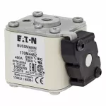 170M4462 Wkładka szybka, 400 A, AC 690 V, size 1, 53 x 69 x 51 mm, aR, IEC, UL, wskaźnik K, flush end, M8