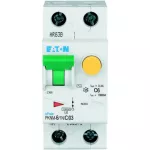 PKNM-6/1N/C/03-MW Wyłącznik kombinowany 10kA, In=6A, IΔN=0,3A, char. C, Typ AC, 1+N bieg. Seria PKNM
