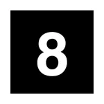 88TQ18 Wkładka przycisku czarna, 8