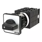 T0-6-8370/EZ Przełącznik zasilania, Styki: 12, 20 A, tabliczka: 1-2, 90 °, bez samopowrotu, montaż natablicowy 22,3 mm, pokrętło czarne bez możliwości blokady