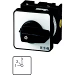 T0-2-8230/EZ Przełącznik krokowy, Styki: 3, 20 A, tabliczka: 1-3, 45 °, 3 kroki, 45°, bez samopowrotu, montaż natablicowy 22,3 mm, pokrętło czarne bez możliwości blokady