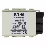 170M5560 Wkładka szybka, 500 A, AC 690 V, size 2, 61 x 77 x 51 mm, aR, IEC, UL, wskaźnik K, flush end, 16 UNC