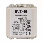 170M3421 Wkładka szybka, 500 A, AC 690 V, compact size 1, 45 x 59 x 51 mm, aR, IEC, UL