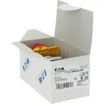 T0-3-15683/EA/SVB Rozłącznik główny, 3 bieg. + 2 NO + 1 NC, 20 A, funkcja awaryjnego zatrzymania, 90 °, blok. na kłódkę w pozycji Wył., montaż natablicowy, pokrętło czerwono-żółte z blokadą na kłódkę