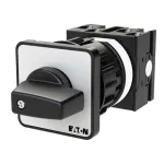 T0-2-8230/EZ Przełącznik krokowy, Styki: 3, 20 A, tabliczka: 1-3, 45 °, 3 kroki, 45°, bez samopowrotu, montaż natablicowy 22,3 mm, pokrętło czarne bez możliwości blokady