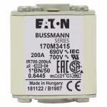 170M3415 Wkładka szybka, 200 A, AC 690 V, compact size 1, 45 x 59 x 51 mm, aR, IEC, UL, wskaźnik, flush end, M8