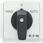 T0-1-15431/IVS Przełącznik zasilania, Styki: 2, 20 A, tabliczka: HAND-0-AUTO, 45 °, bez samopowrotu, montaż na szynę TH, pokrętło czarne bez możliwości blokady