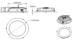 Oprawa wpuszczana Downlight LED 28W/38W 4959lm 3000K/3400K/4000K IP44 fi 275mm 230V biały / aluminium tworzywo