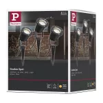 PAULMANN Reflektor ogrodowy SPECIAL LINE 3x3,5W GU10 3000k 230V czarny / aluminium