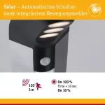 PAULMANN Oprawa ogrodowa SOLEY LED solar czujnik ruchu 3000K 100lm IP44 ruchu antracyt