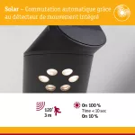 PAULMANN Oprawa ogrodowa ILIAS LED solar PIR 3000K 57lm IP44 antracyt
