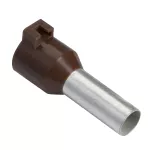 Akcesoria, końcówki kablowe pojedyńcze izolowane - rozmiar długi - 10 mm² - brązowy